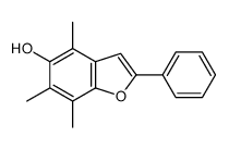 4,6,7-trimethyl-2-phenyl-1-benzofuran-5-ol Structure