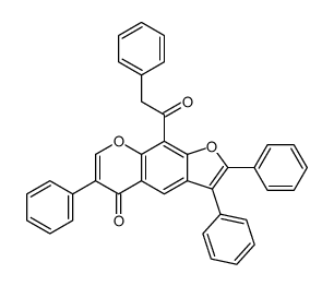 2,3,6-triphenyl-9-(2-phenylacetyl)furo[3,2-g]chromen-5-one结构式