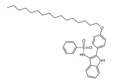 N-[2-(4-hexadecoxyphenyl)-1H-indol-3-yl]benzenesulfonamide Structure