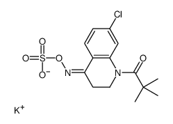 potassium,[(Z)-[7-chloro-1-(2,2-dimethylpropanoyl)-2,3-dihydroquinolin-4-ylidene]amino] sulfate结构式