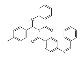 3-[4-(benzylideneamino)benzoyl]-2-(4-methylphenyl)-2H-1,3-benzoxazin-4-one结构式