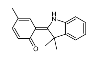 6-(3,3-dimethyl-1H-indol-2-ylidene)-4-methylcyclohexa-2,4-dien-1-one Structure