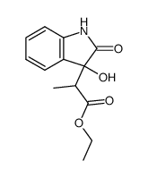 2-(3-Hydroxy-2-oxo-2,3-dihydro-1H-indol-3-yl)-propionic acid ethyl ester结构式