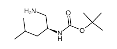 (S)-(-)-1,1-dimethylethyl <1-(aminomethyl)-3-methylbutyl>carbamate结构式