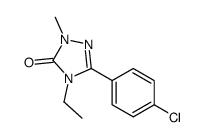5-(4-chlorophenyl)-4-ethyl-2-methyl-1,2,4-triazol-3-one结构式