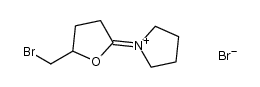 N-(5-bromo-methyltetrahydrofuran-2-ylidene)pyrrolidinium bromide结构式
