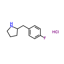 2-(4-Fluorobenzyl)pyrrolidine hydrochloride (1:1)结构式