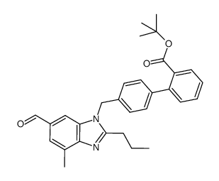 tert-butyl 4'-((6-formyl-4-methyl-2-n-propyl-1H-benzimidazol-1-yl)methyl)biphenyl-2-carboxylate结构式