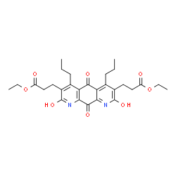1,2,5,8,9,10-Hexahydro-2,5,8,10-tetraoxo-4,6-dipropylpyrido[3,2-g]quinoline-3,7-dipropanoic acid diethyl ester结构式