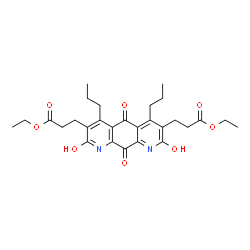 1,2,5,8,9,10-Hexahydro-2,5,8,10-tetraoxo-4,6-dipropylpyrido[3,2-g]quinoline-3,7-dipropanoic acid diethyl ester structure