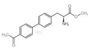 (S)-Methyl 3-(4'-acetylbiphenyl-4-yl)-2-aminopropanoate hydrochloride结构式