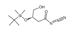 (R)-3-(tert-Butyl-dimethyl-silanyloxy)-4-hydroxy-butyryl azide结构式