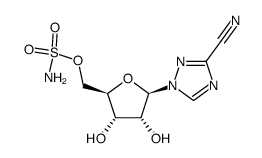 1-(5'-O-sulfamoyl-beta-D-ribofuranosyl)(1,2,4)triazole-3-carbonitrile结构式