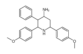 2,6-Bis(4-methoxyphenyl)-3-phenyl-4-piperidinamine结构式