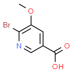 6-Bromo-5-methoxypyridine-3-carboxylic acid结构式