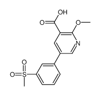2-methoxy-5-(3-methylsulfonylphenyl)pyridine-3-carboxylic acid Structure