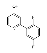 2-(2,5-difluorophenyl)-1H-pyridin-4-one结构式