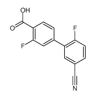 4-(5-cyano-2-fluorophenyl)-2-fluorobenzoic acid Structure