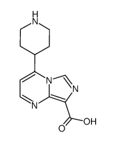 4-Piperidin-4-yl-imidazo[1,5-a]pyrimidine-8-carboxylic acid结构式