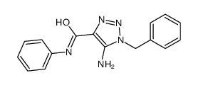 5-amino-1-benzyl-N-phenyltriazole-4-carboxamide structure