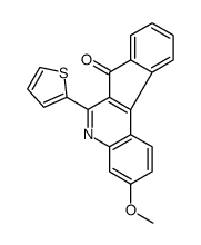 3-methoxy-6-thiophen-2-ylindeno[2,1-c]quinolin-7-one结构式