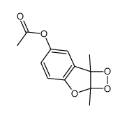 (2a,7b-dimethyldioxeto[3,4-b][1]benzofuran-6-yl) acetate结构式