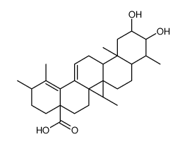 (2alpha,3beta,4beta)-2,3-Dihydroxy-24-norursa-12,18-dien-28-oic acid结构式