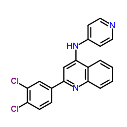 2-(3,4-Dichlorophenyl)-N-(4-pyridinyl)-4-quinolinamine结构式