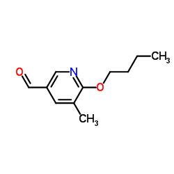 2-Butoxy-3-methylpyridine-5-carboxaldehyde Structure