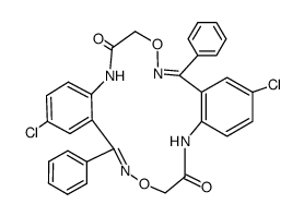 2,12-Dichloro-5,7-15,17-tetrahydro-10,20-diphenyl-6H,16H-dibenzo[d,l][ 1,9.2,6,10,14]dioxotetraazacyclohexadecine-6,16-dione structure