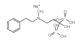 sodium,[1-hydroxy-3-[methyl(2-phenylethyl)amino]-1-phosphonopropyl]phosphonic acid结构式