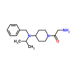 2-Amino-1-{4-[benzyl(isopropyl)amino]-1-piperidinyl}ethanone结构式