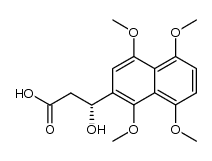 (R)-3-Hydroxy-3-(1,4,5,8-tetramethoxy-2-naphthyl)propanoic Acid结构式