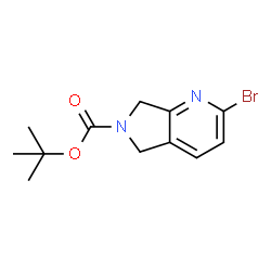 tert-butyl 2-bromo-5H,6H,7H-pyrrolo[3,4-b]pyridine-6-carboxylate结构式