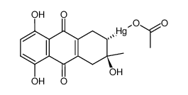 (2RS,3RS)-2-acetoxymercurio-3,5,8-trihydroxy-3-methyl-1,2,3,4-tetrahydro-9,10-anthraquinone Structure