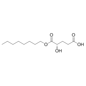 (2S)-Octyl-α-hydroxyglutarate Structure