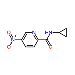 N-Cyclopropyl-5-nitro-2-pyridinecarboxamide结构式