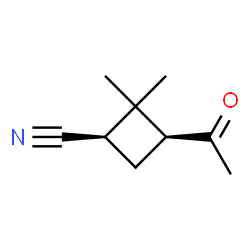 Cyclobutanecarbonitrile, 3-acetyl-2,2-dimethyl-, cis- (9CI)结构式