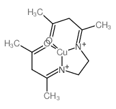 Copper,[[4,4'-[1,2-ethanediyldi(nitrilo-kN)]bis[2-pentanonato-kO]](2-)]-, (SP-4-2)- structure