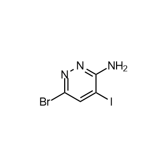 6-溴-4-碘哒嗪-3-胺结构式