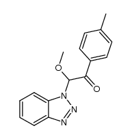 2-(1H-benzo[d][1,2,3]triazol-1-yl)-2-methoxy-1-(p-tolyl)ethanone Structure