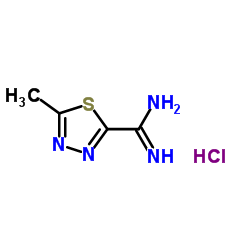 5-Methyl-1,3,4-thiadiazole-2-carboximidamide hydrochloride (1:1) Structure