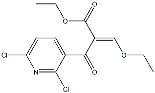 ethyl (2E/Z)-2-((2,6-dichloropyridin-3-yl)carbonyl)-3-(ethyloxy)prop-2-enoate structure