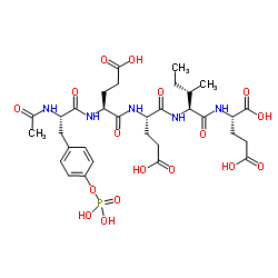 Ac-Tyr(PO3H2)-Glu-Glu-Ile-Glu-OH structure