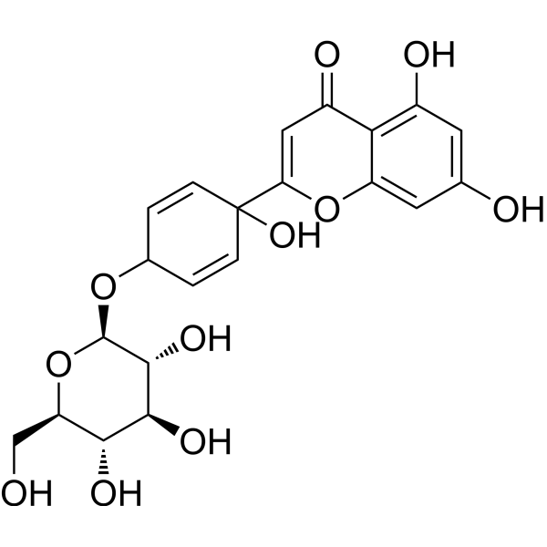 Protoapigenin 4′-O-β-D-glucoside structure