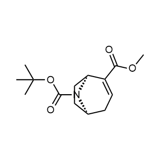 8-(叔丁基)2-甲基(1S,5R)-8-氮杂双环[3.2.1]辛-2-烯-2,8-二羧酸酯结构式