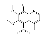 8-chloro-6,7-dimethoxy-4-methyl-5-nitroquinoline Structure