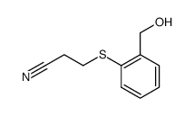 3-((2-(hydroxymethyl)phenyl)thio)propanenitrile Structure