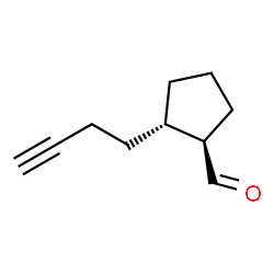 Cyclopentanecarboxaldehyde, 2-(3-butynyl)-, trans- (9CI) Structure