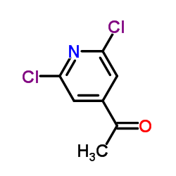 1-(2,6-二氯-4-吡啶)乙酮结构式
